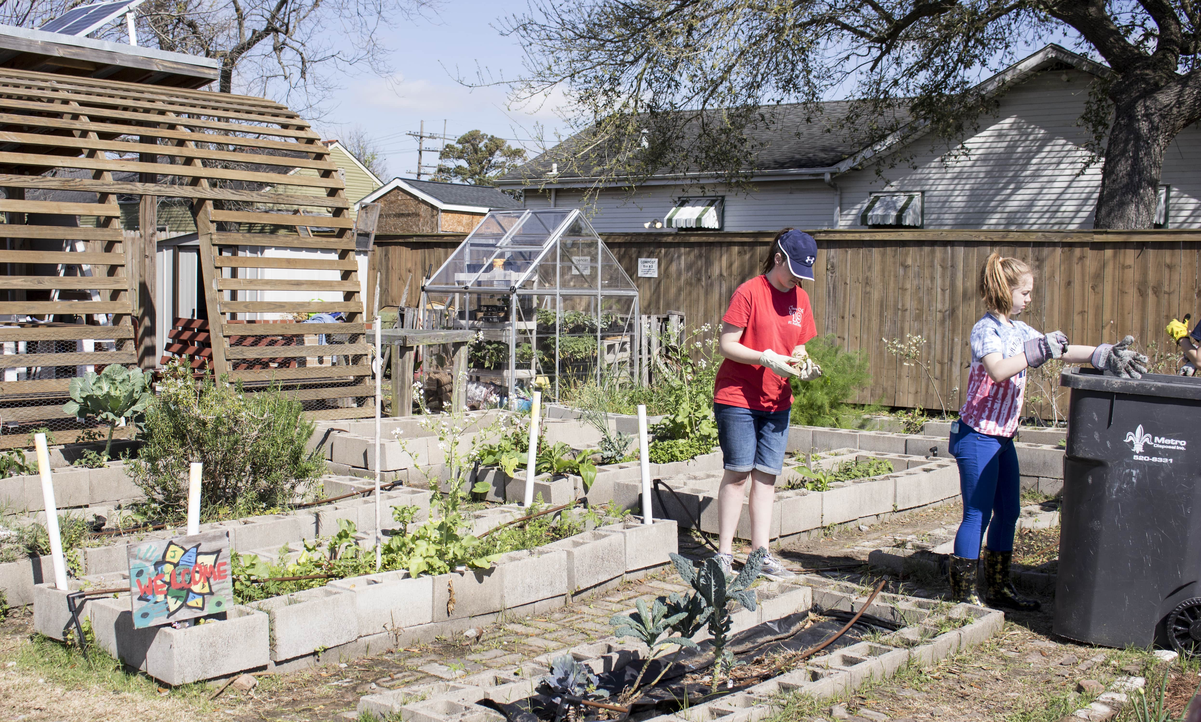 One of two community gardens established by the Backyard Gardeners Network in the Lower Ninth Ward of New Orleans since Hurricane Katrina. They provide a place for the community to strengthen its tradition of urban gardening in addition to education.